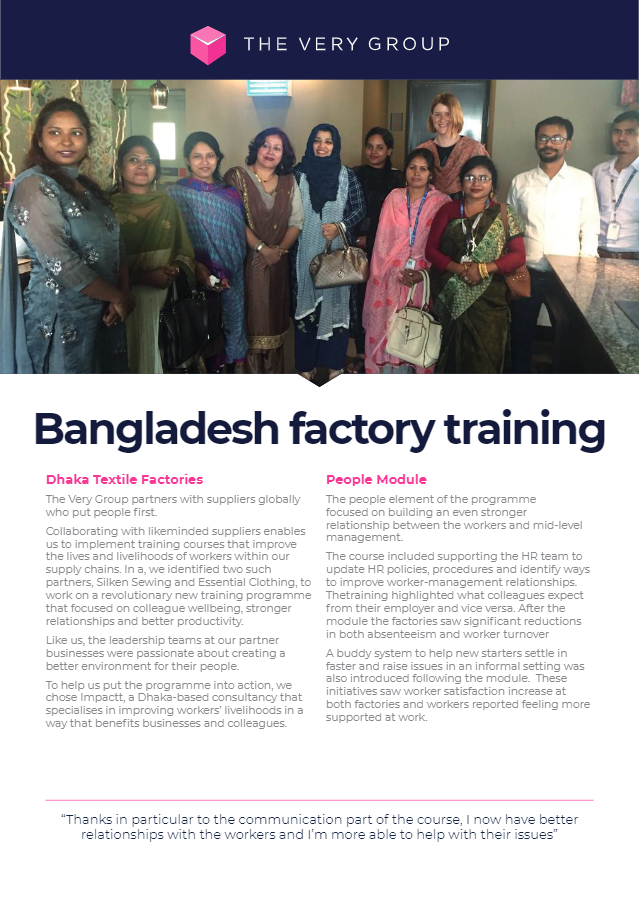 Bangladesh training factory